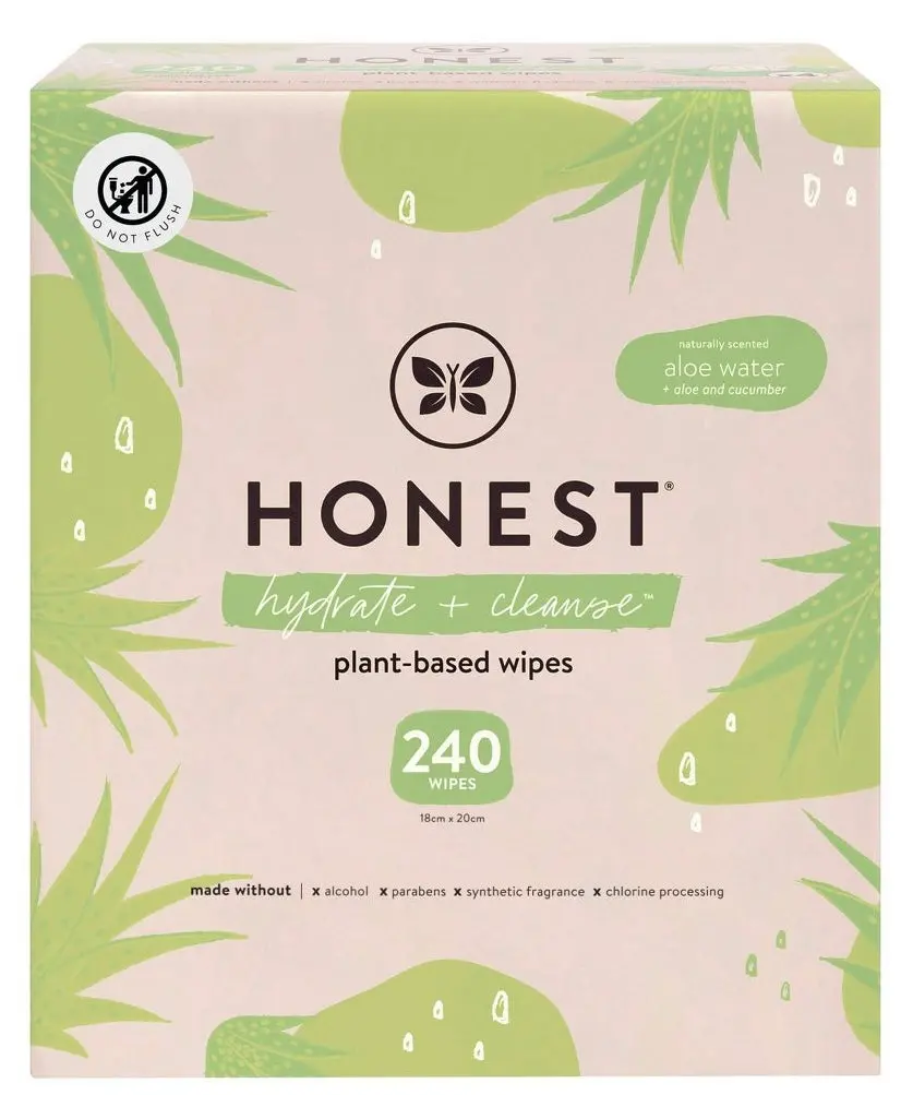 The Honest Company Hydrate + Cleanse Plant-Based Baby
Wipes - Aloe And Cucumber - 240Ct 1