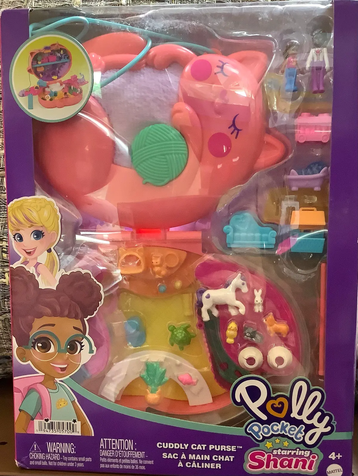 Polly Pocket Starring Shani Cuddly Cat Purse
Compact Playset 1
