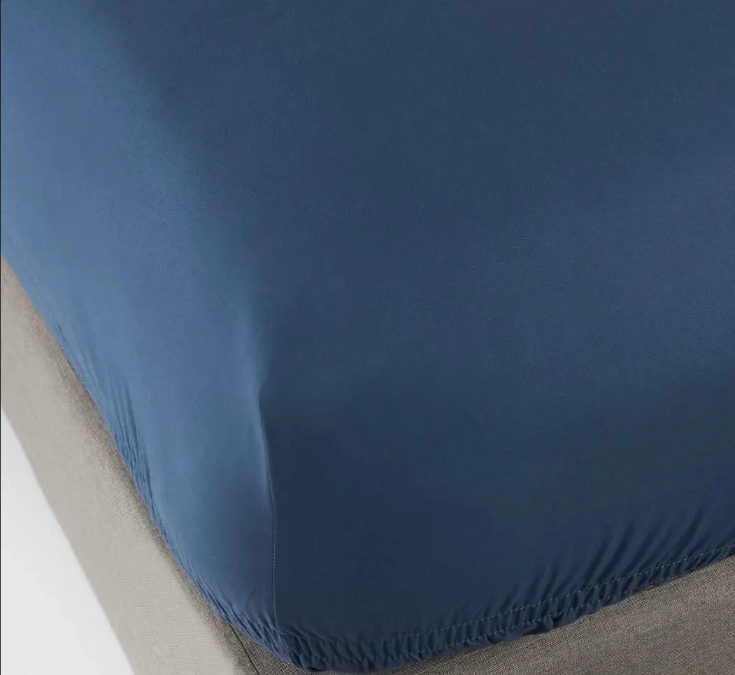 Queen 300 Thread Count Ultra Soft Fitted Sheet Dark Blue 1