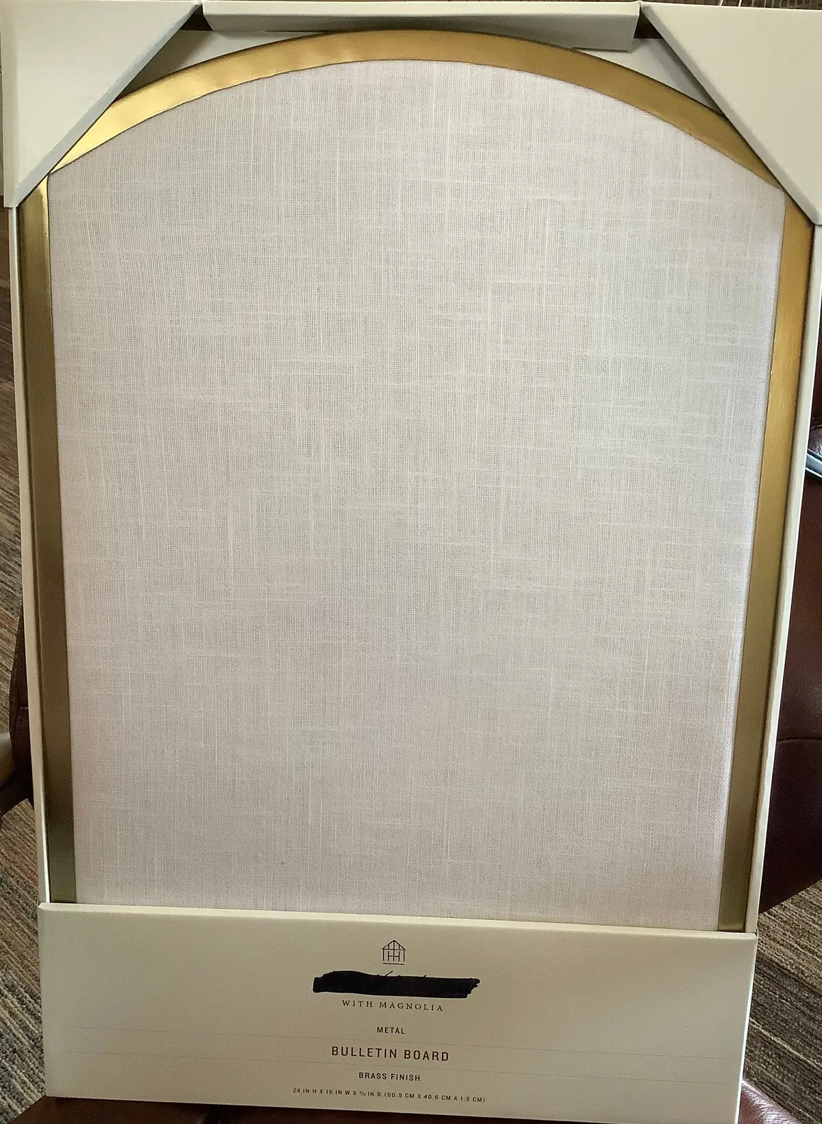 "Arched 16"'"X24'" Fabric Bulletin Board 1