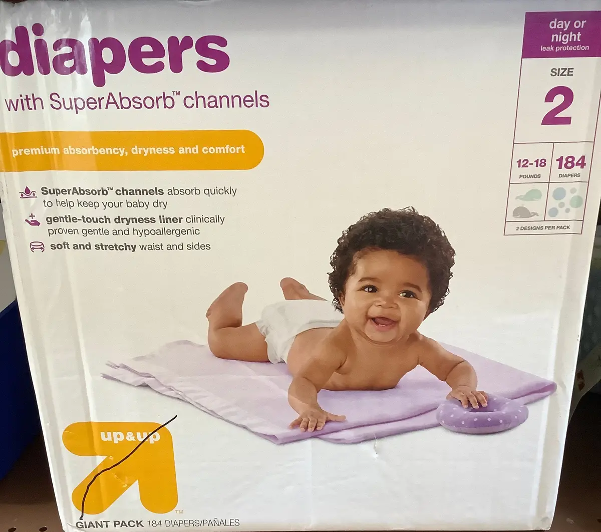 Diapers Giant Pack Size 2, 184Ct 1