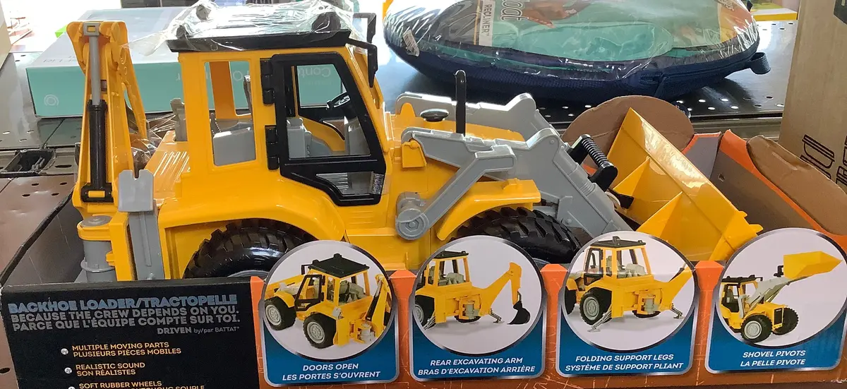 Driven By Battat - Toy Digger Truck - Backhoe Loader - Midrange Series 1