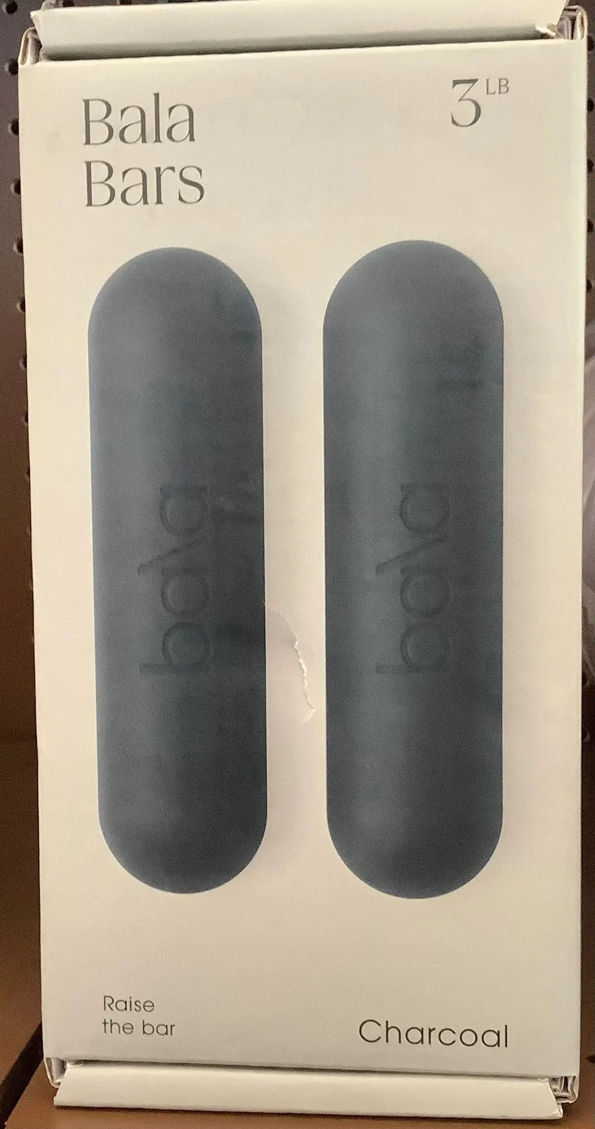 Bala Bars 2Pc Hand Weight Set - Charcoal 3Lbs 1