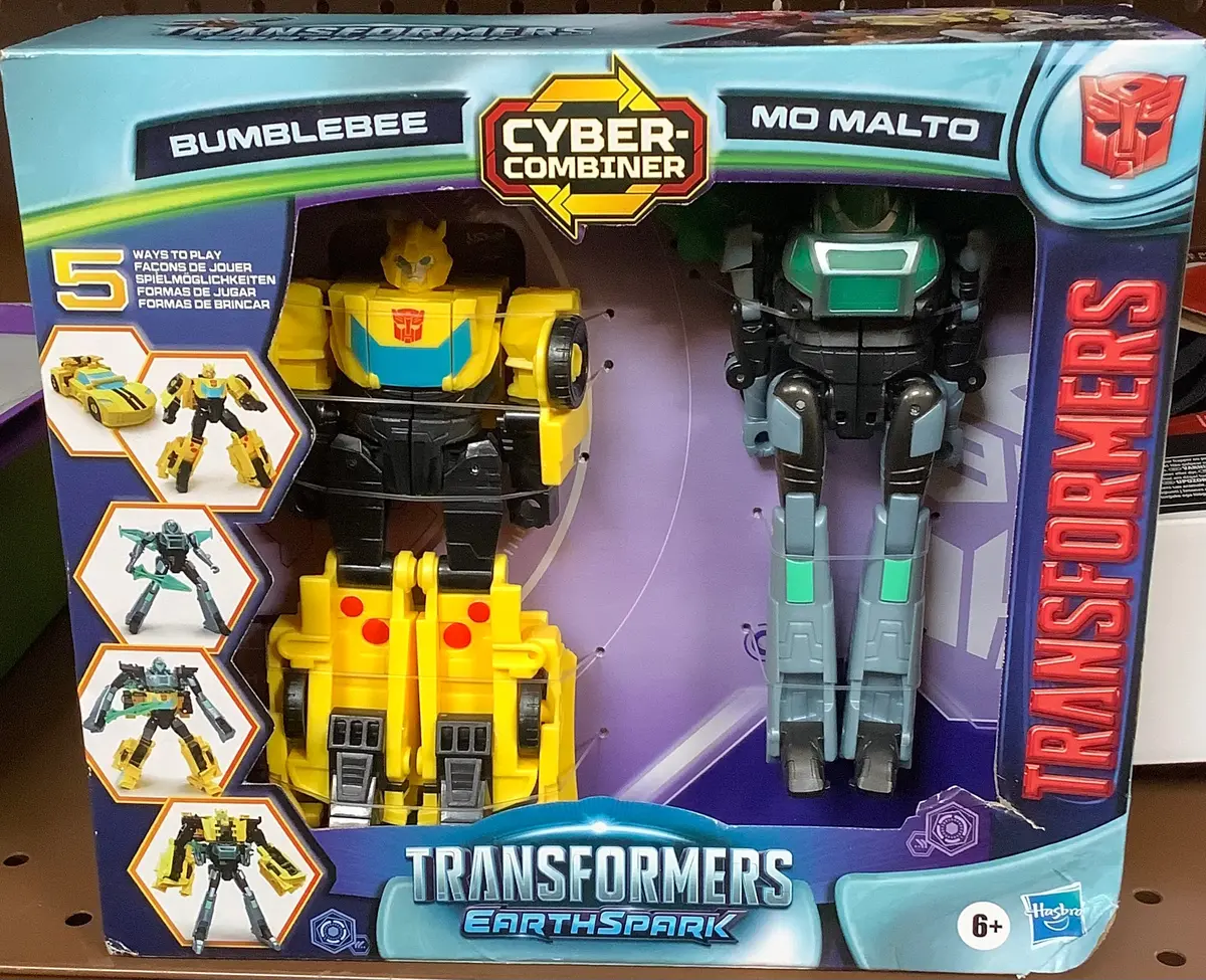 Transformers Earthspark Bumblebee And Mo Malto Cyber-Combiner Action Figure Set - 2Pk 1