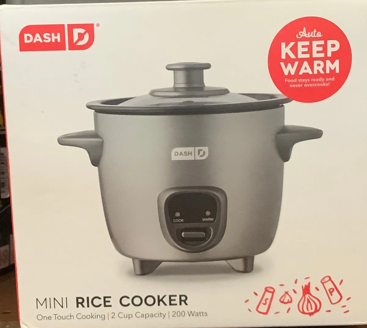 Dash 2-Cup Electric Mini Rice Cooker - Graphite 1