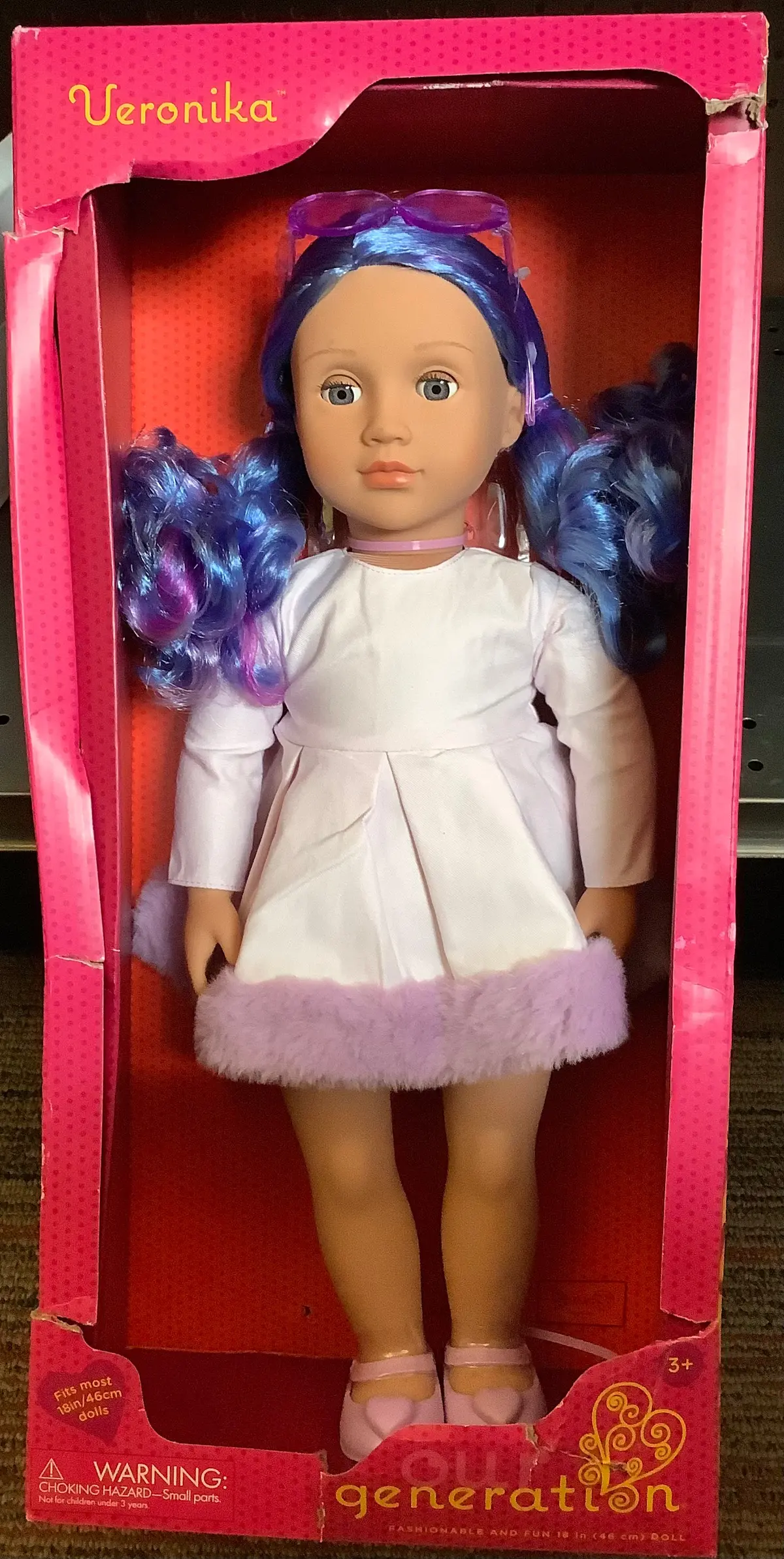 Our Generation Veronika 18" Fashion Doll With Blue/ Purple Hair 1