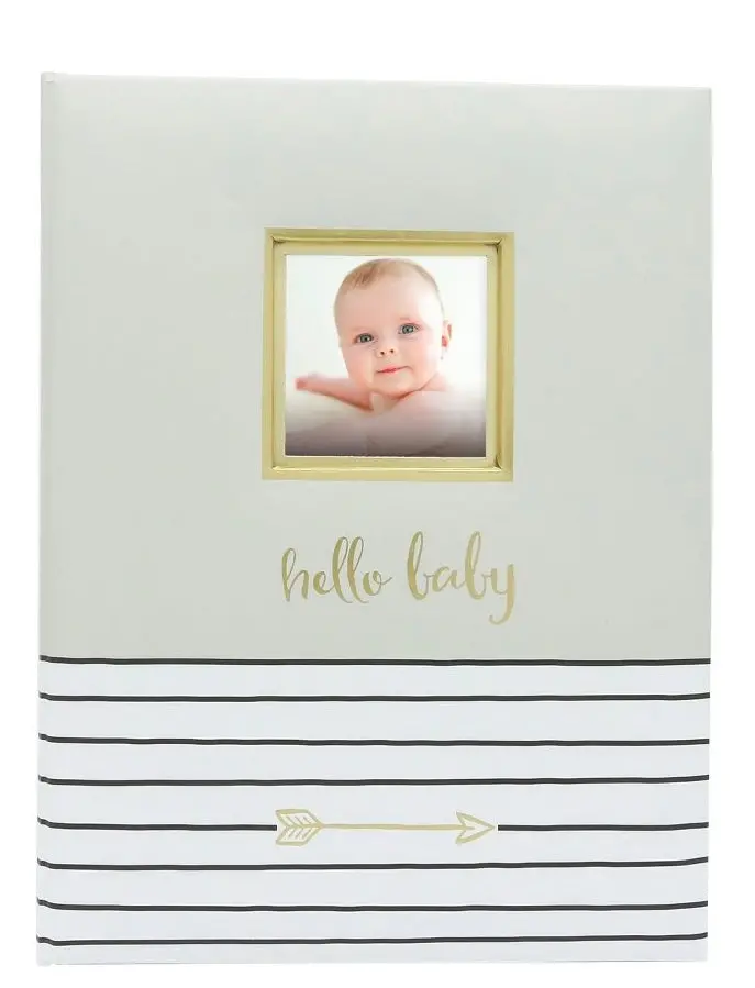 Hello Baby, Baby Memory Book - Gray 1
