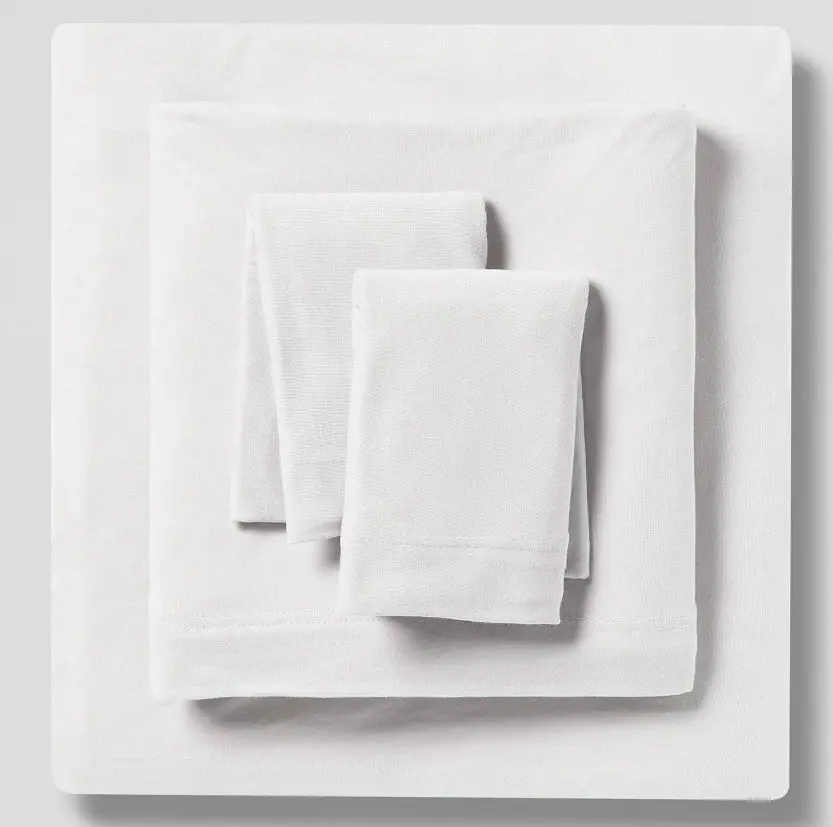 Queen Jersey Sheet Set White 1