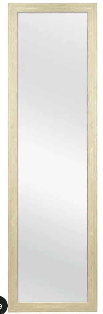 14.8" X 50.7" Over The Door Mirror Brown 1