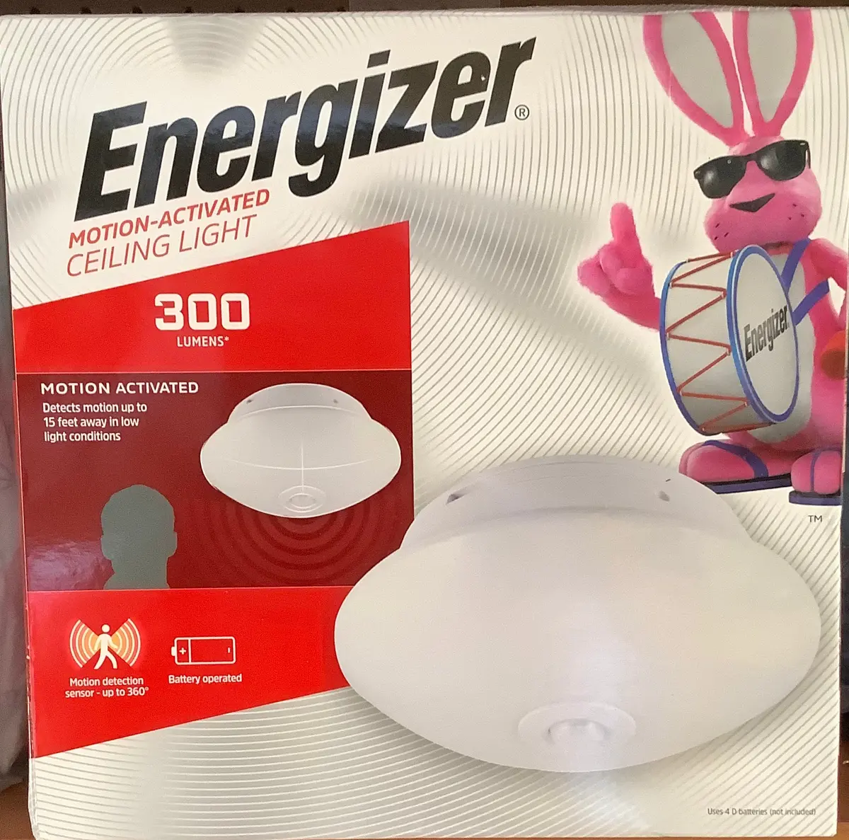 Energizer 300 Lumens Indoor Led Ceiling Fixture Motion
Sensing Ceiling Lights White 1