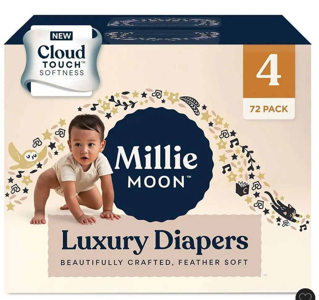 Millie Moon Luxury Diapers Size 4 - 72Ct 1
