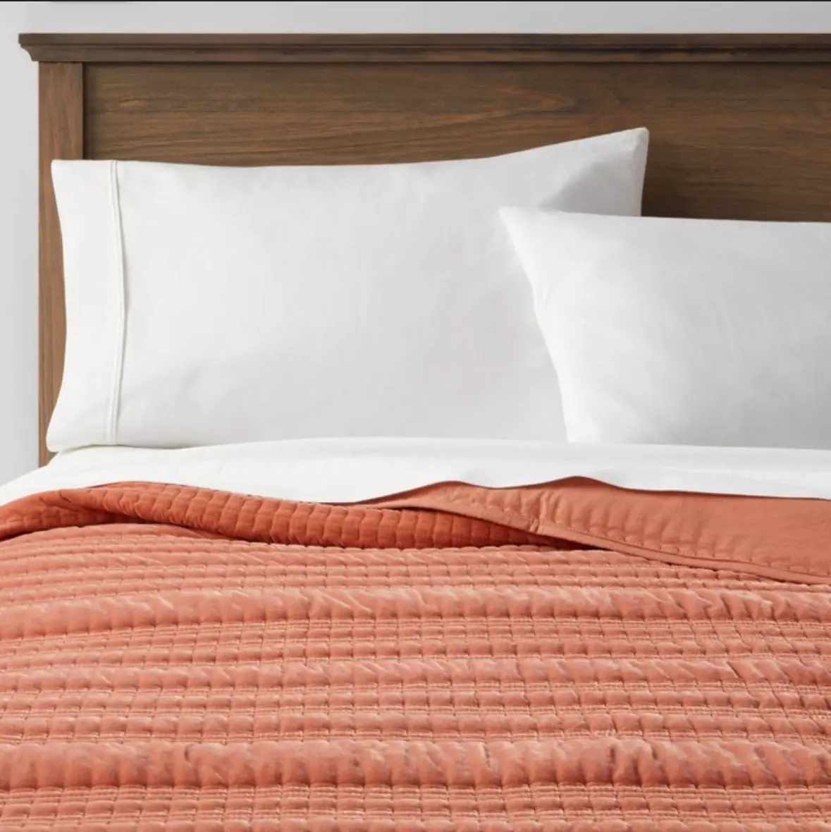 Full/Queen Lofty Velvet Quilt Terracotta/ Bronze 1