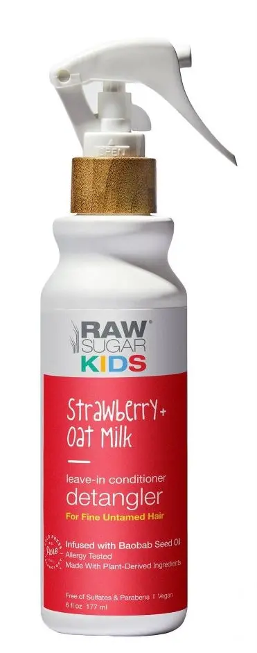 Raw Sugar Kids' Strawberry + Oat Milk Conditioning
Detangler - 6 Fl Oz 1