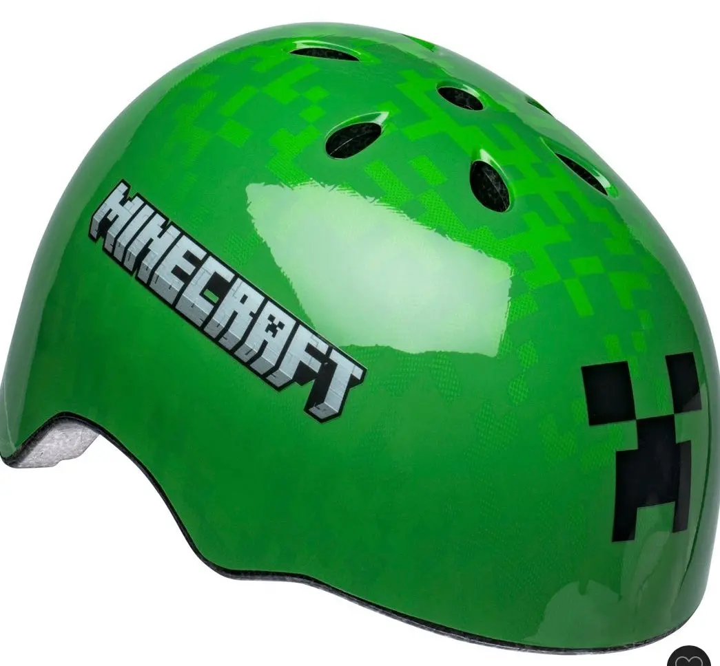 Minecraft Creeper Child Bike Helmet 1