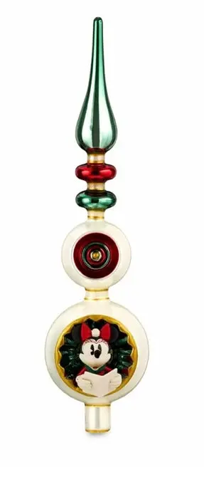 Disney Retro Mickey And Minnie Ornate Christmas Tree Topper New 1
