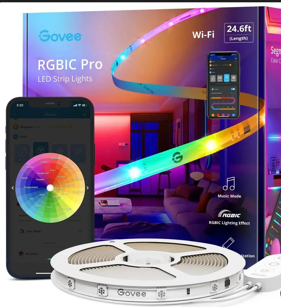 Govee Rgbic Pro 24.6' Led Strip Lights 1
