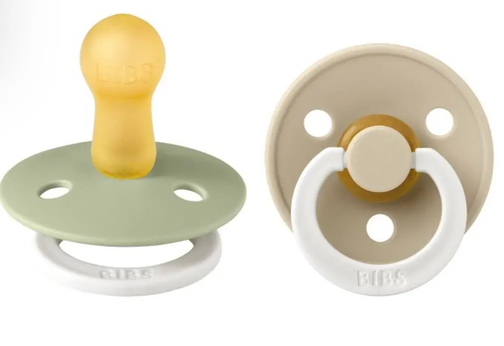Bibs Colour Latex Pacifier 6-18M - Size 2 - Sage Glow/Vanilla Glow - 2Pk 1
