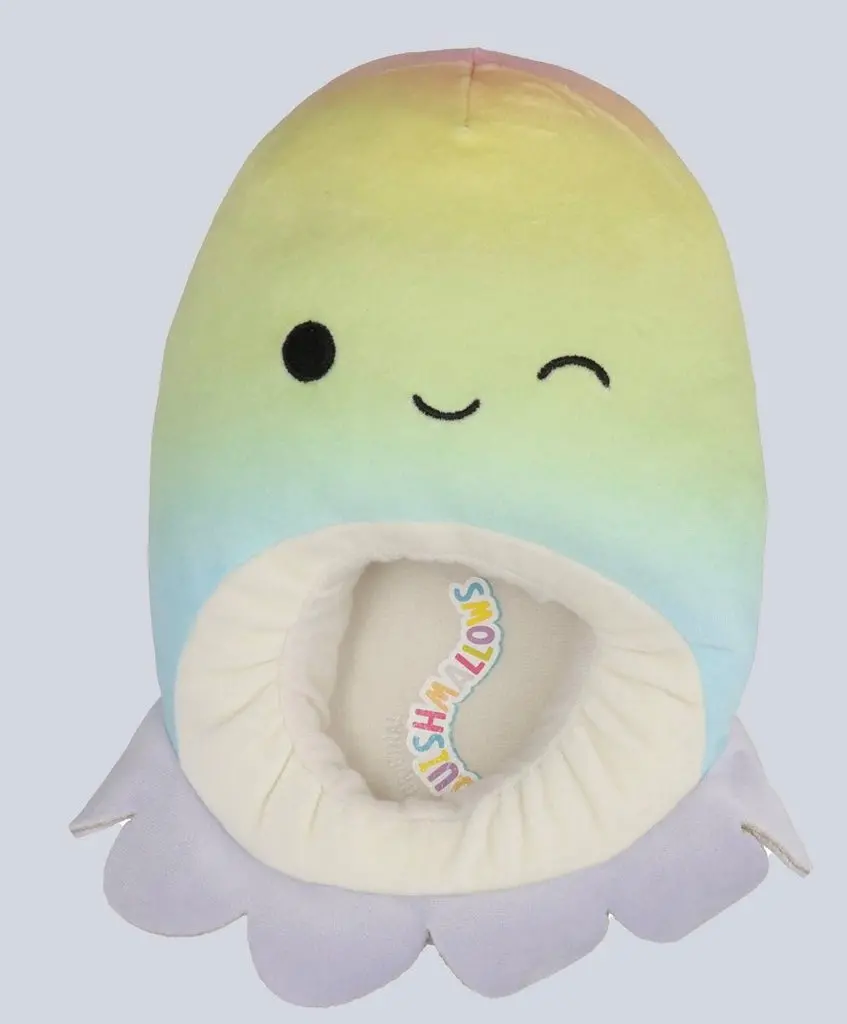 Squishmallows Kids' Elodie The Octopus Plush Slippers - Rainbow L 1
