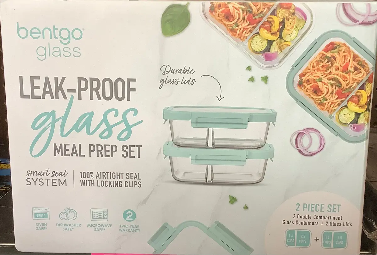 Bentgo 2Pc 4.4C Glass 2 Compartment Meal Prep
Container 1