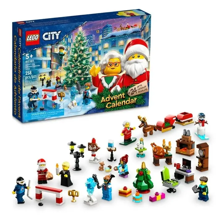 Lego City 2023 Advent Calendar 60381 Christmas Holiday Countdown Playset, Gift Idea To Countdown To Adventure With Daily Collectible Surprises 1