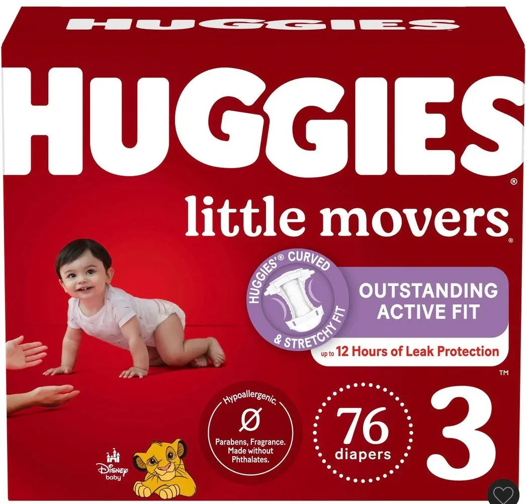 Huggies Little Movers Baby Diapers - Size 3 - 76Ct 1
