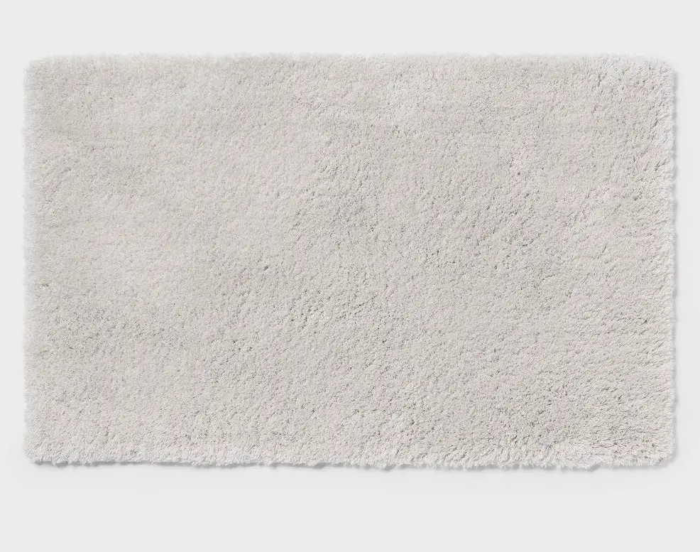 21"X34" Spa Plush Bath Rug Light Gray 1