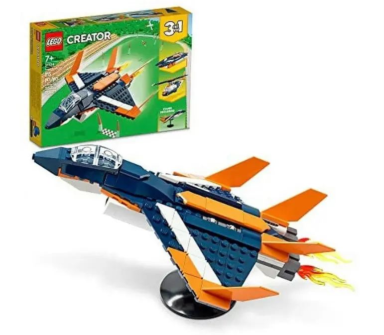 Lego Creator 3 In 1 Supersonic Jet Plane Toy Set. 1