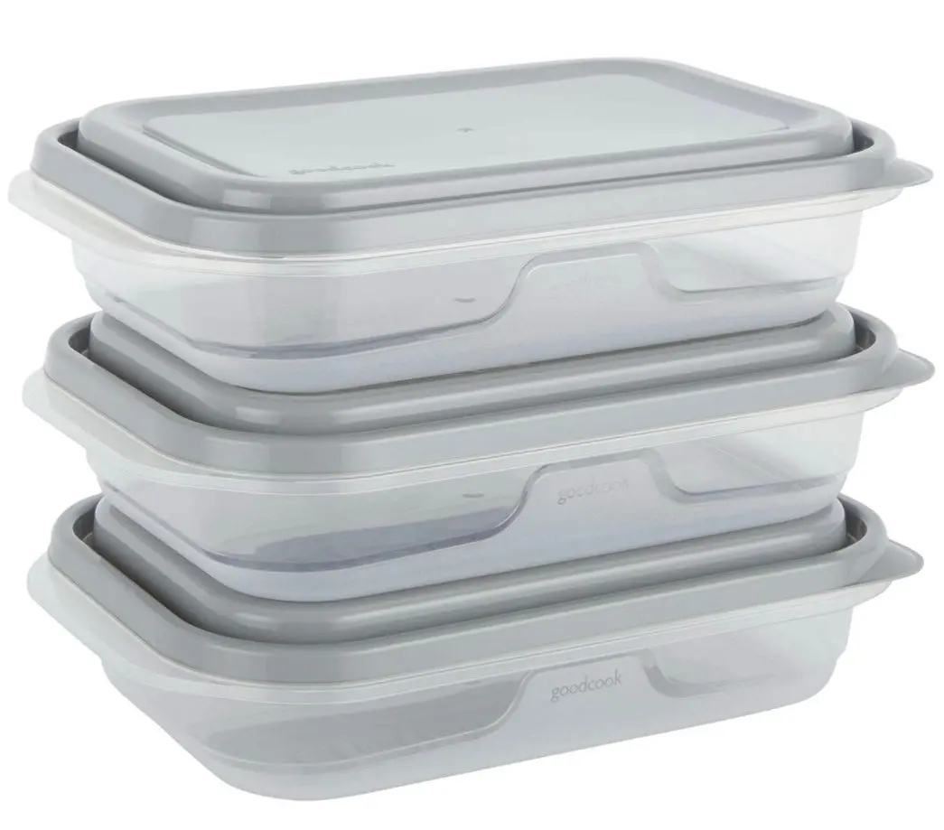 Goodcook Everyware Rectangle 4 Cups Food Storage
Container - 3Pk 1