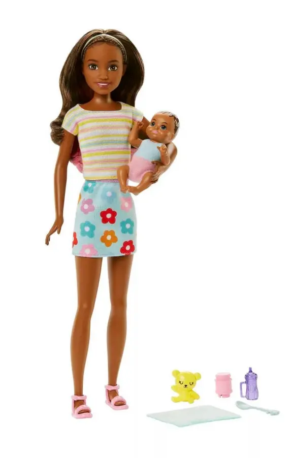 Barbie Babysitters, Inc. Skipper Doll With Baby Figure & Accessories 1