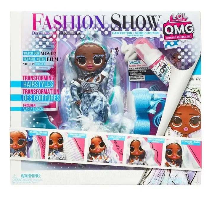 Lol Surprise Omg Fashion Show Hair Edition Lady Braids 10 Inch Fashion Doll, 1