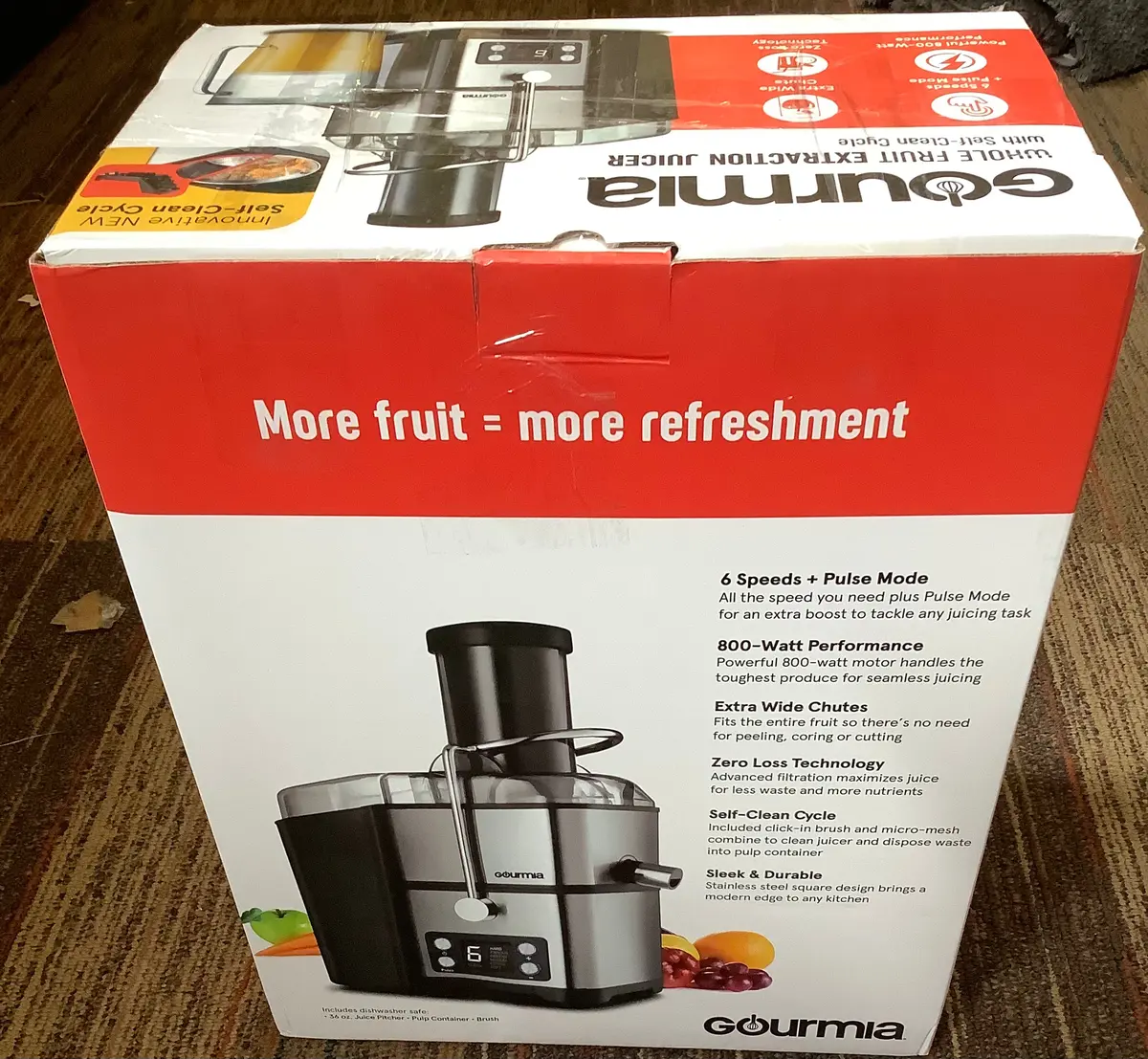 Gourmia 6 Speed Wide Mouth Juice Extraction With Self-Clean 1