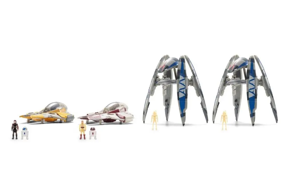 Star Wars Micro Galaxy Squadron Battle Of Coruscant Battle Pack Vehicles With Mini Figures Set - 12Pc 1