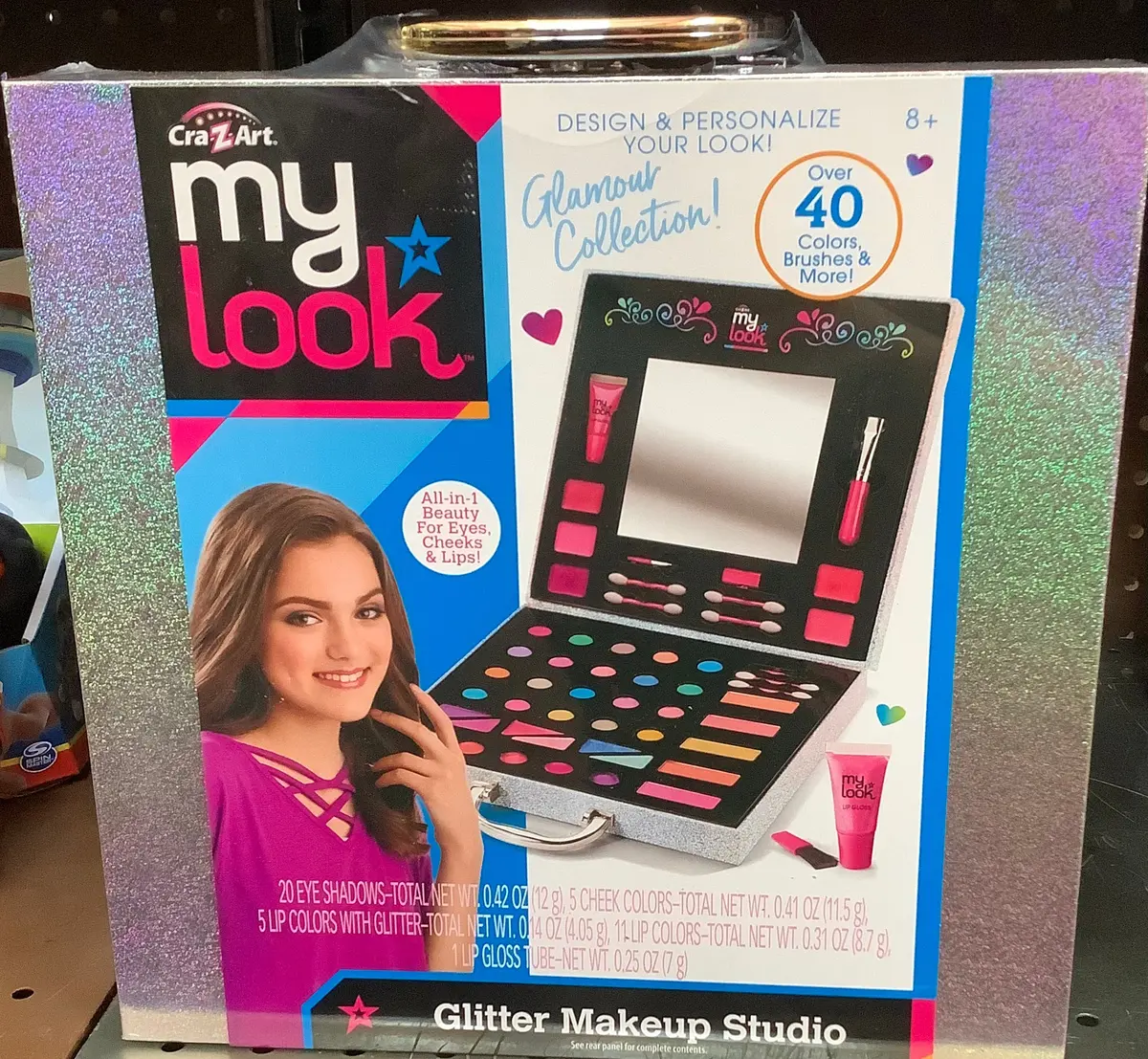 Cra-Z-Art Be Inspired Glitter Makeover Studio With Case, Multicolor Makeup Set, 1