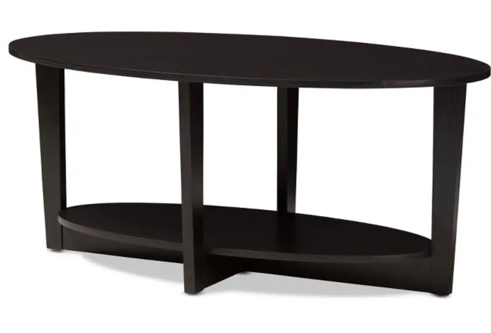 Jacintha Modern And Contemporary Finished Coffee Table Dark Brown Boxed 1