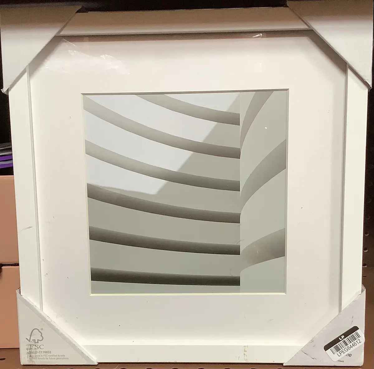 12" X 12" Single Picture Matted Frame White 1