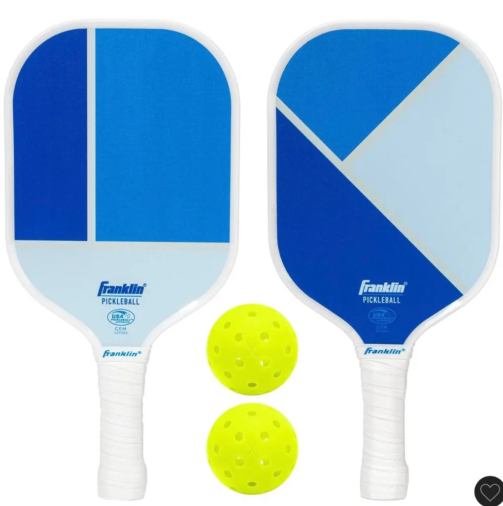 Franklin Sports 2 Player Poly Pro Pickleball Set With Balls - Blue/Light Blue 1
