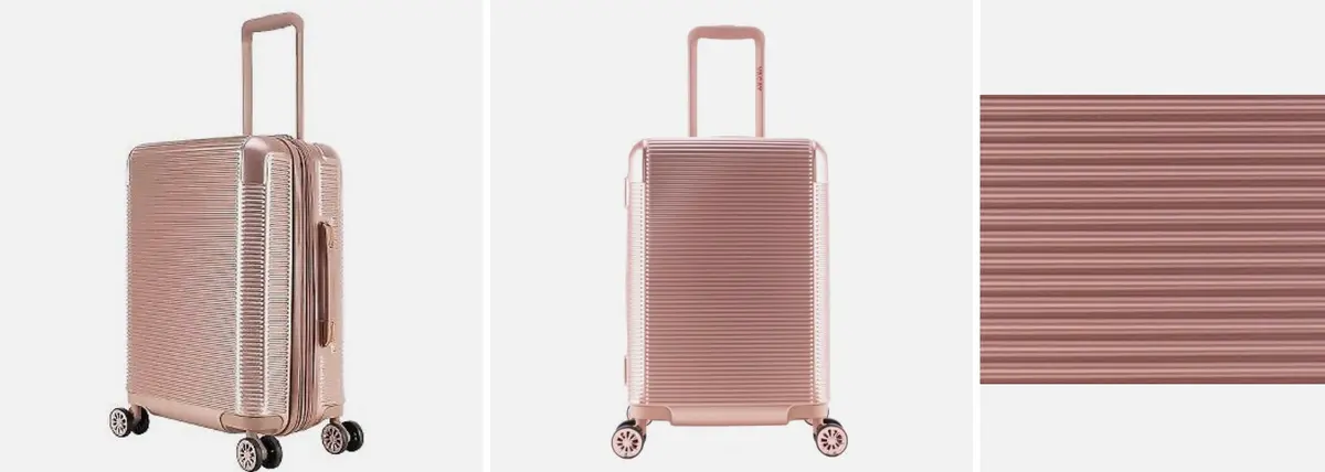 Vacay Drift Sunset Hues Hardside Carry On Suitcase - Rose Gold 1