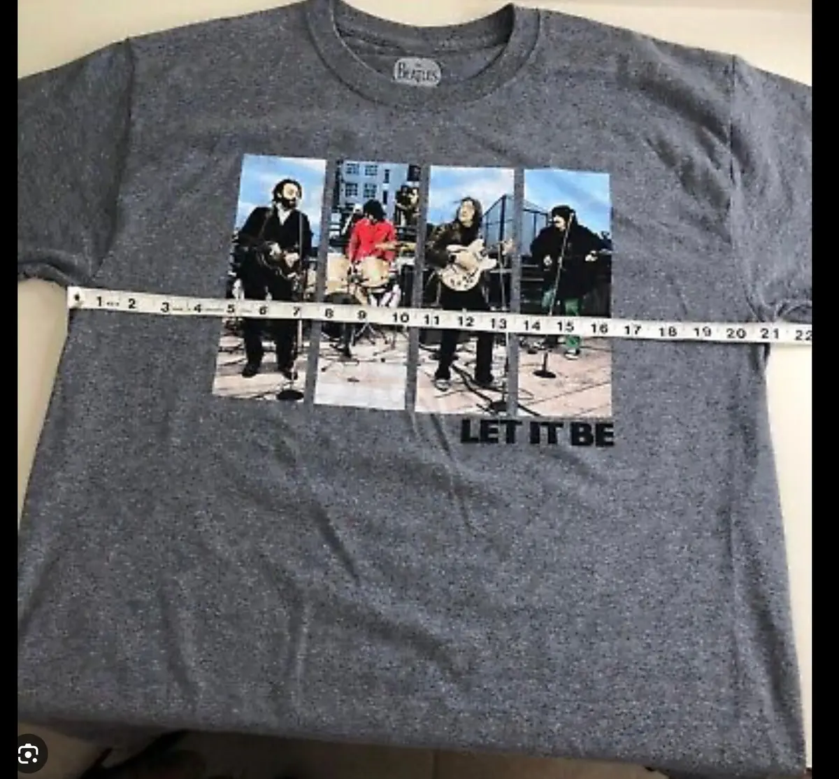 The Beatles Let It Be Rock Band Graphic Concert Rooftop T-Shirt Size Large Tee 1