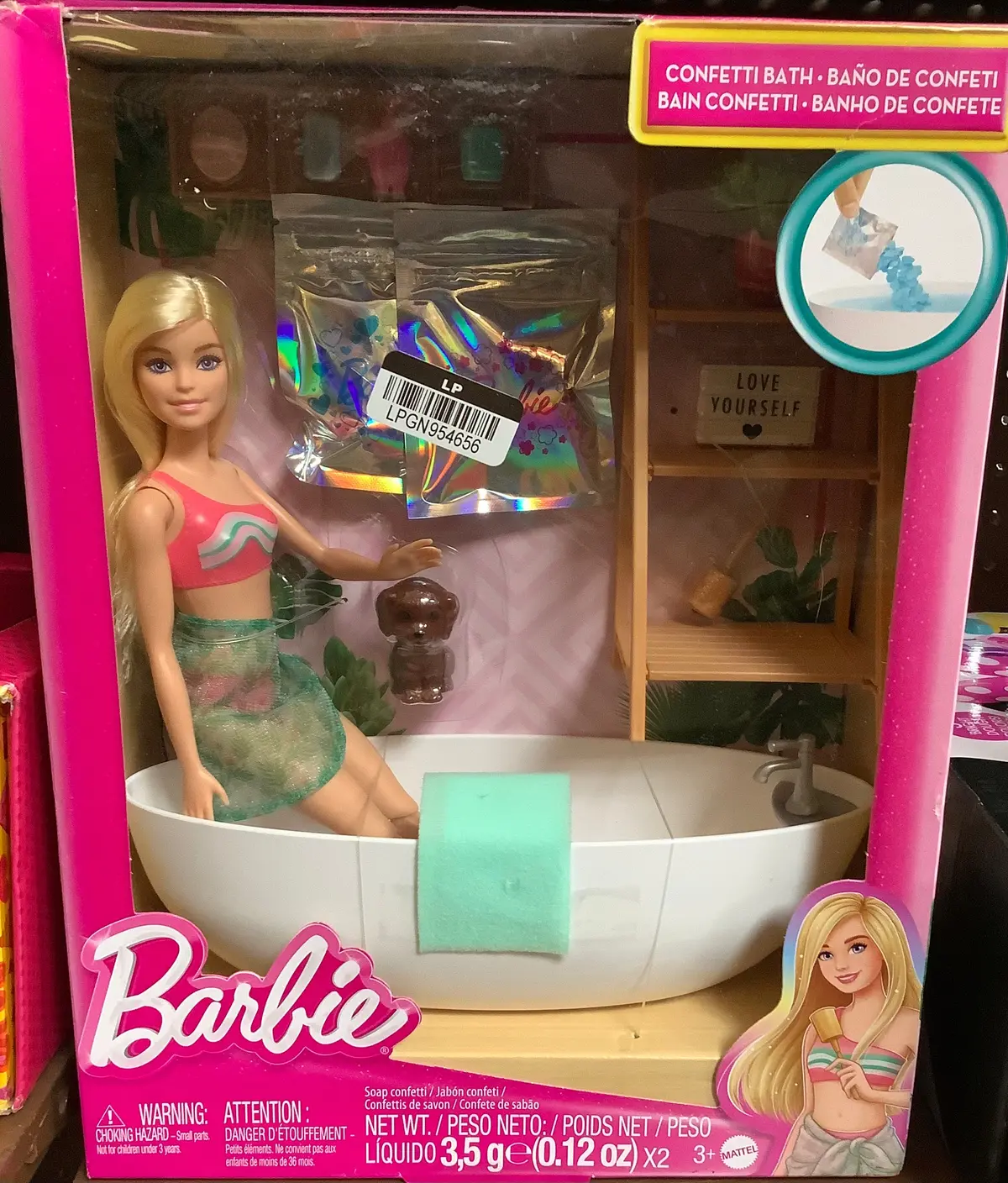 Barbie Doll & Bathtub Playset - Confetti Soap & Accessories
- Blonde 1