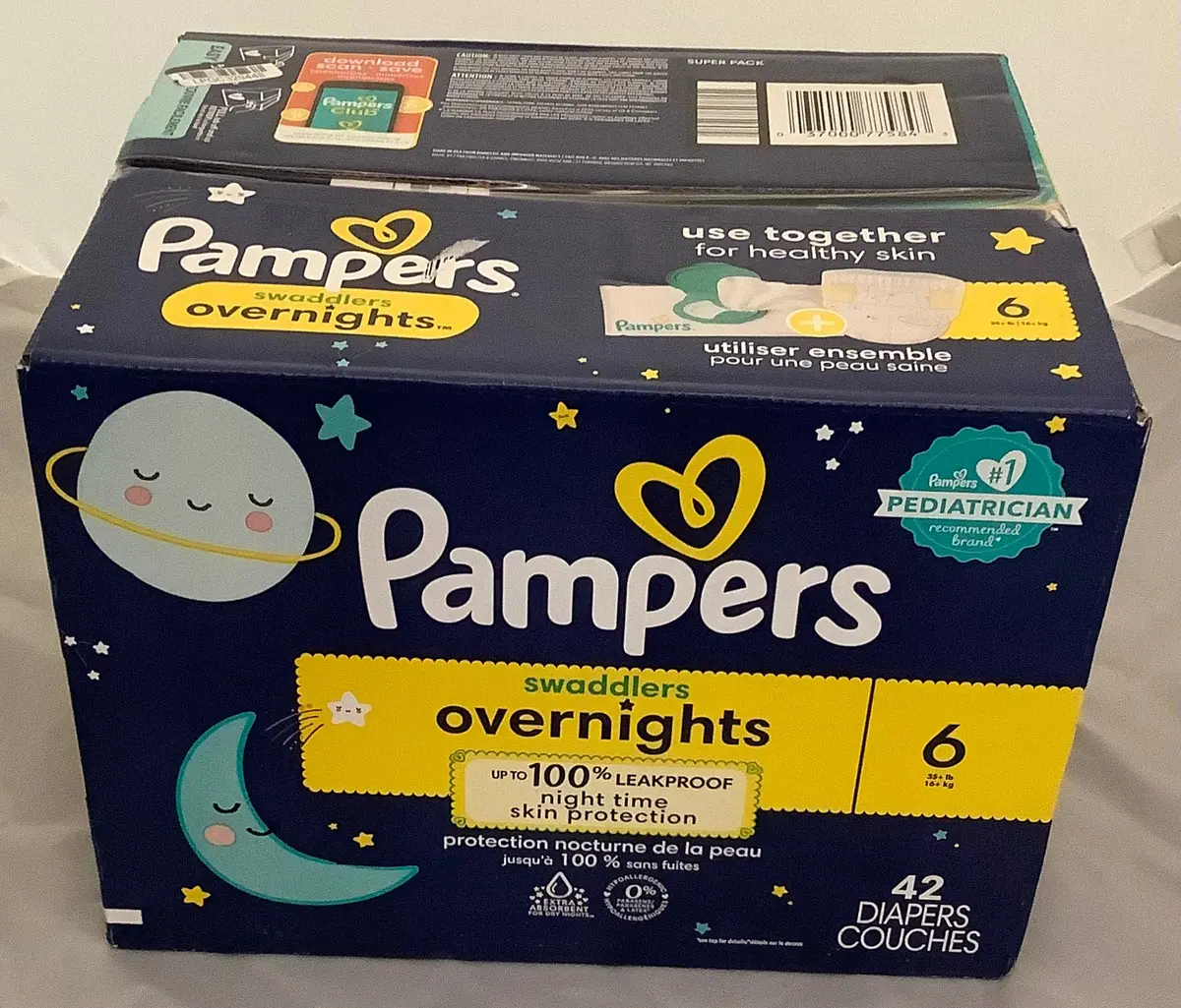 Pampers Swaddlers Overnights Diapers Super Pack - Size 6
- 42Ct 1