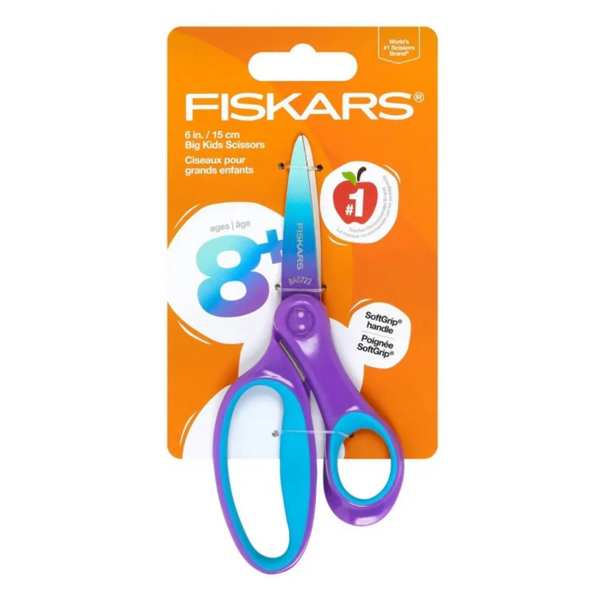 Fiskars Pointed-Tip Softgrip School
Supplies Big Kids Scissors For Kids 8 To
11 - 6' Scissors - Purple Ombre 1
