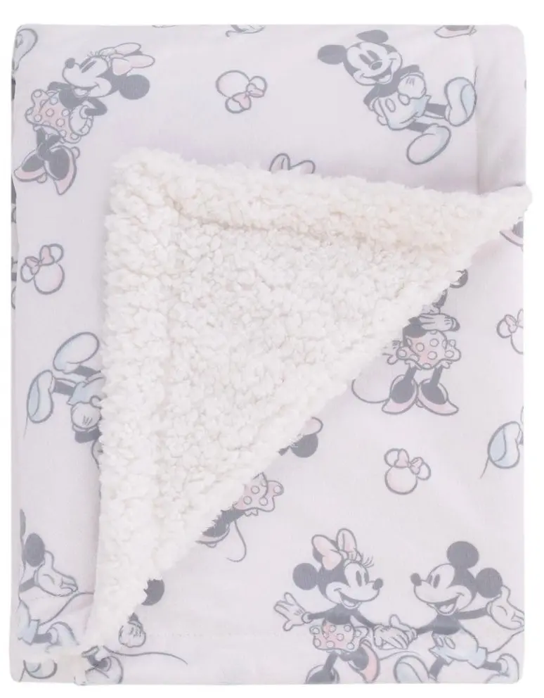 Disney Mickey & Minnie Plush Baby Blanket 1