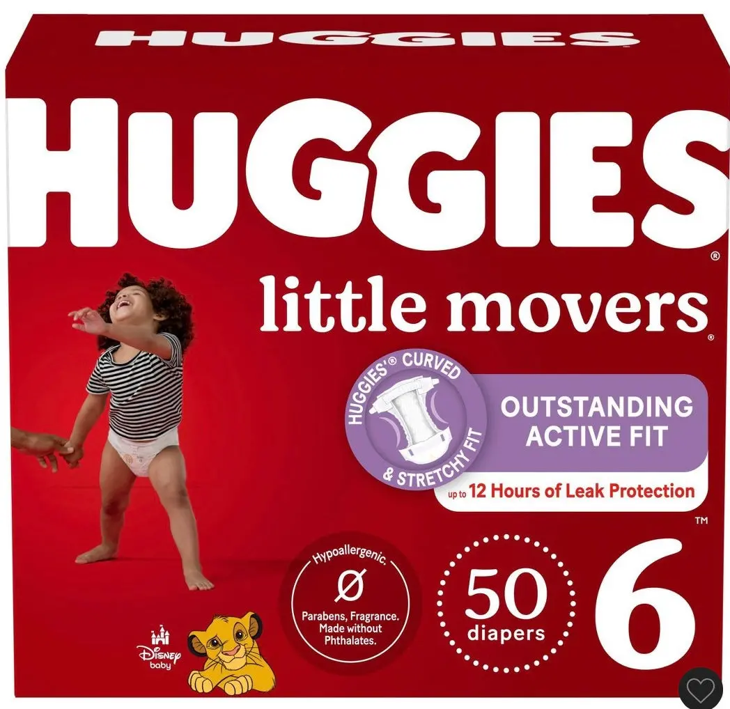 Huggies Little Movers Baby Disposable Diapers - Size 6 - 50Ct 1