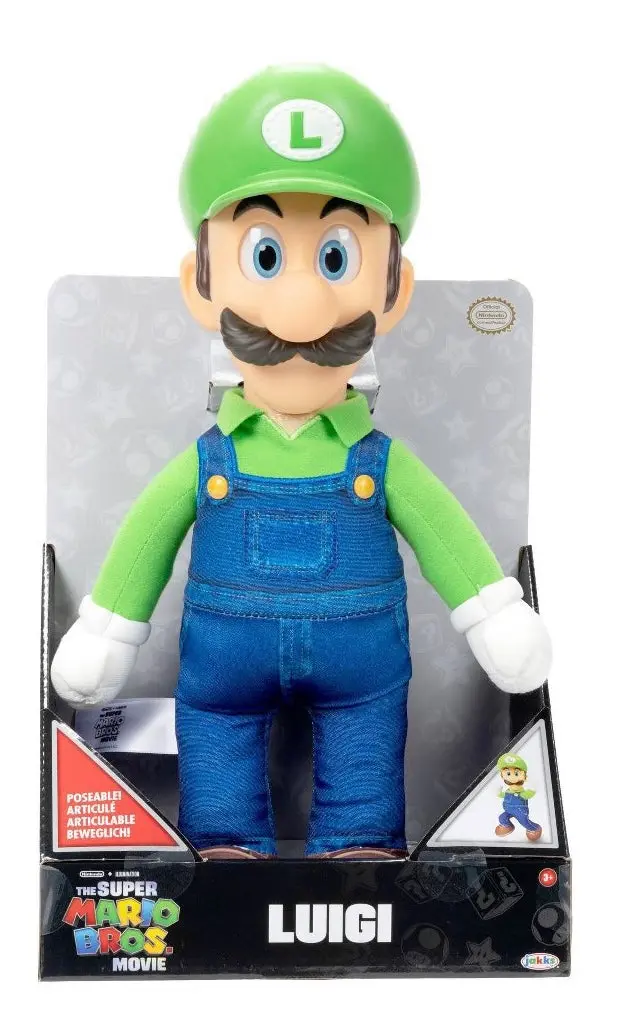 Nintendo The Super Mario Bros. Movie Luigi Poseable Plush 1