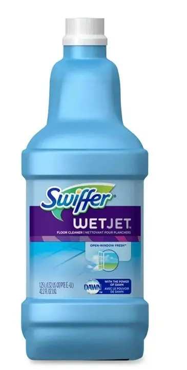 Swiffer Wetjet Multi-Purpose Floor And Hardwood Liquid Cleaner Solution Refill, Open Window Fresh Scent, 42.2 Fl Oz 1