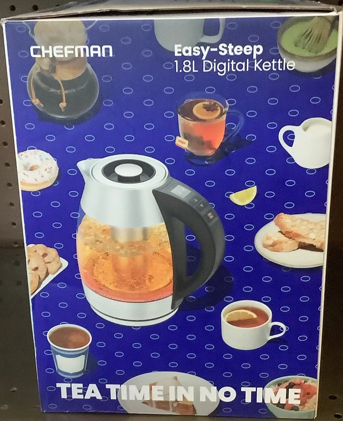 Chefman 1.8L Rapid-Boil Kettle With Temperature Control And Tea Infuser - Stainless Steel 1
