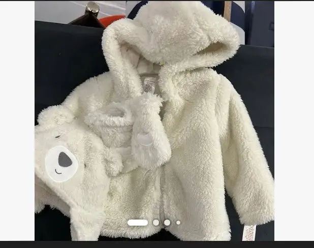 Baby Bear Fleece Jacket, Hat, Mittens 1