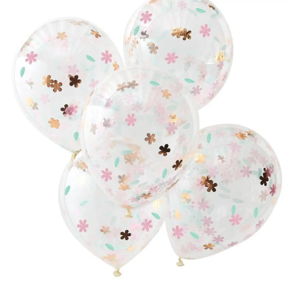 5Ct Floral Confetti Balloons 1