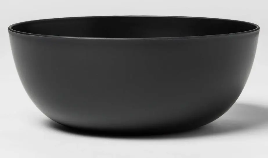 4 Pack 37Oz Plastic Cereal Bowl Polypro Black 1