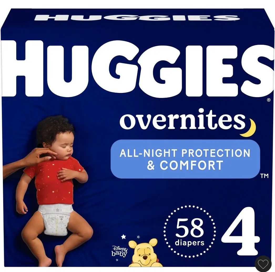 Huggies Disposable Overnight Diapers - Size 4 - 58Ct 1